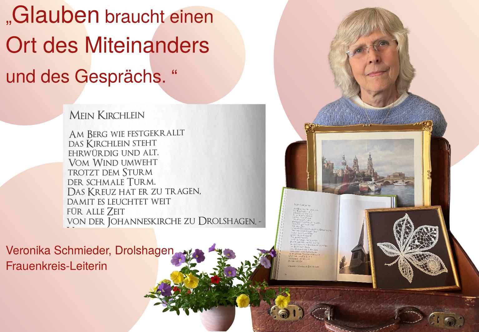 Schatzkästchen Schmieder Veronika Schmieder, Drolshagen, Frauenkreis-Leiterin, und ihre Schatzkiste des Lebens.